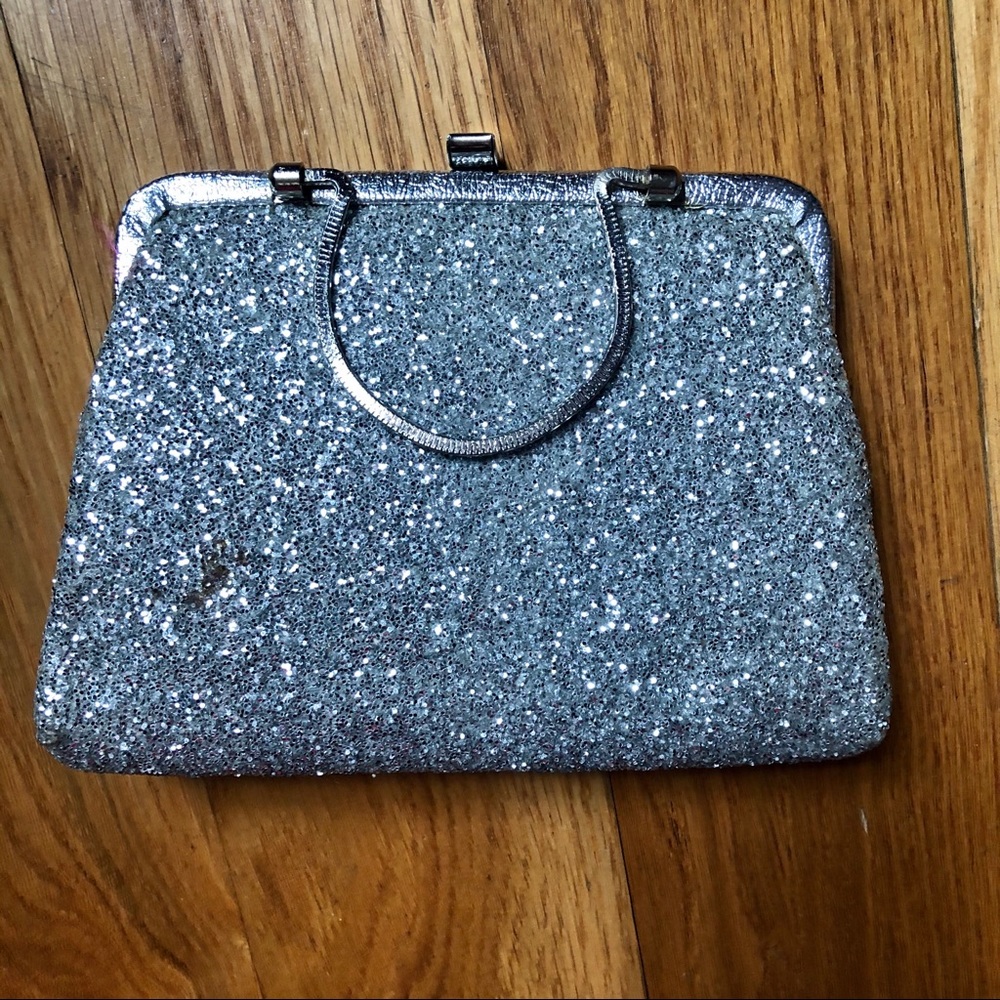 Small Sparkle Silver Clutch